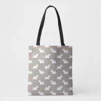 Sealyham Terrier Dog Breed Silhouettes Pattern