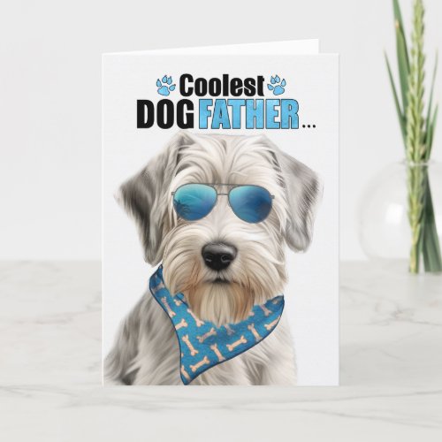 Sealyham Terrier Dog Coolest Dad Fathers Day Holiday Card