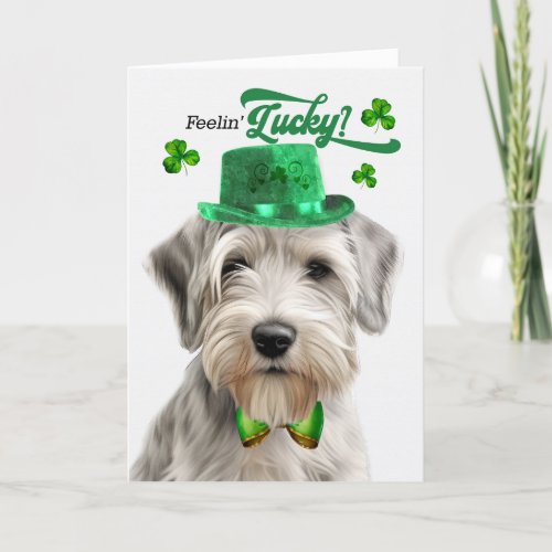 Sealyham Terrier Feelin Lucky St Patricks Day Holiday Card