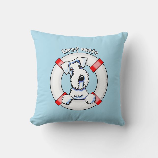 Sealyham Terrier First Mate Throw Pillow (Front)