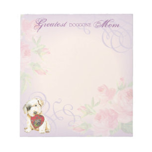 Sealyham Terrier Heart Mom Notepad