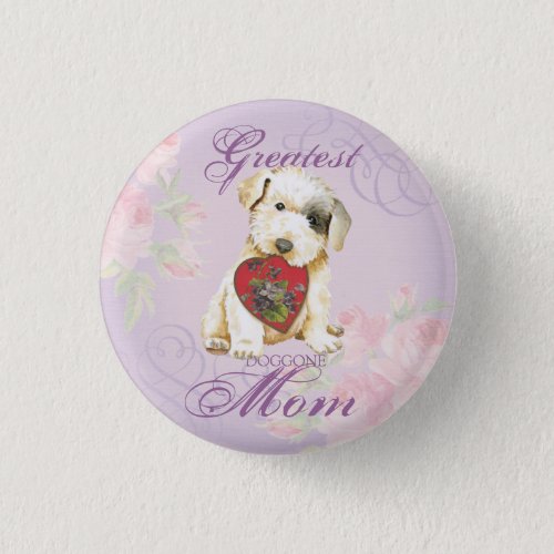 Sealyham Terrier Heart Mom Pinback Button