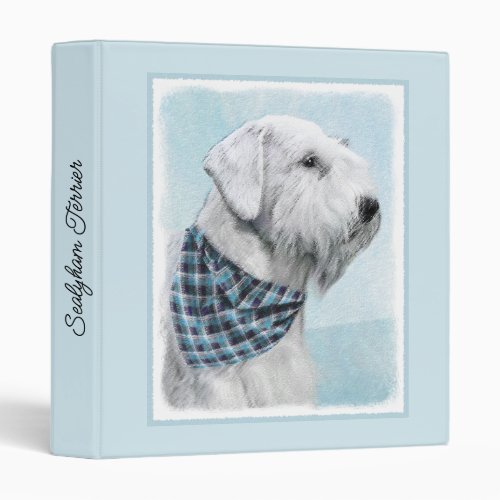 Sealyham Terrier Painting _ Cute Original Dog Art  3 Ring Binder