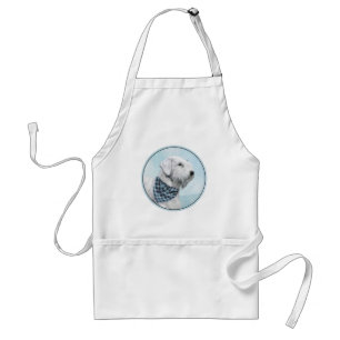 Sealyham Terrier Painting - Cute Original Dog Art Adult Apron