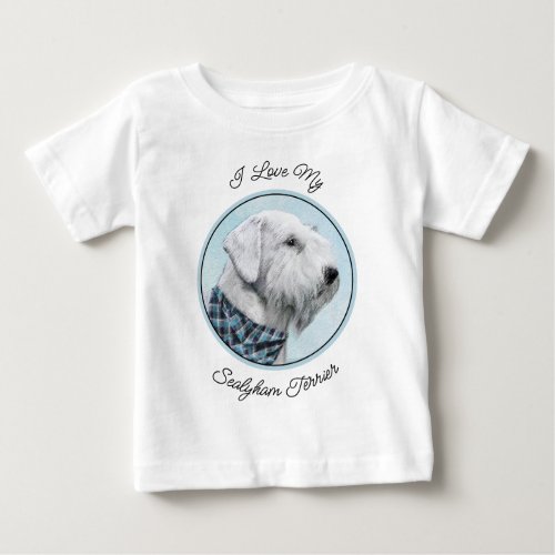 Sealyham Terrier Painting _ Cute Original Dog Art Baby T_Shirt