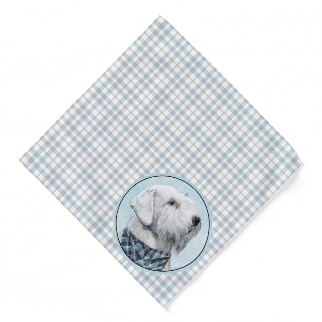 Sealyham Terrier Painting Cute Original Dog Art Bandana (Front)
