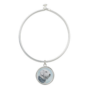 Sealyham Terrier Painting - Cute Original Dog Art Bangle Bracelet