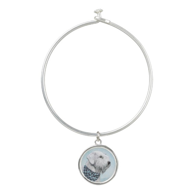 Sealyham Terrier Painting - Cute Original Dog Art Bangle Bracelet (Front)