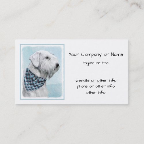 Sealyham Terrier Painting _ Cute Original Dog Art Business Card