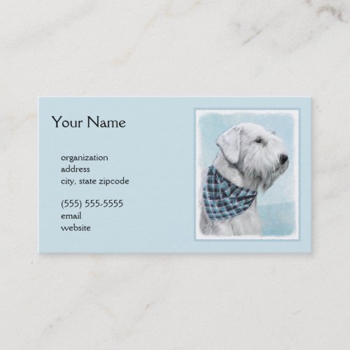 Sealyham Terrier Painting _ Cute Original Dog Art Business Card