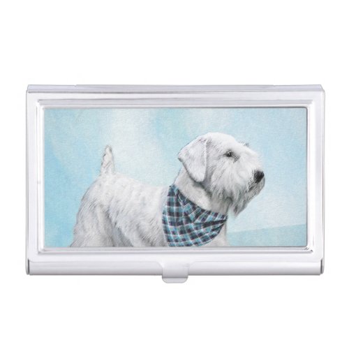 Sealyham Terrier Painting _ Cute Original Dog Art Business Card Case