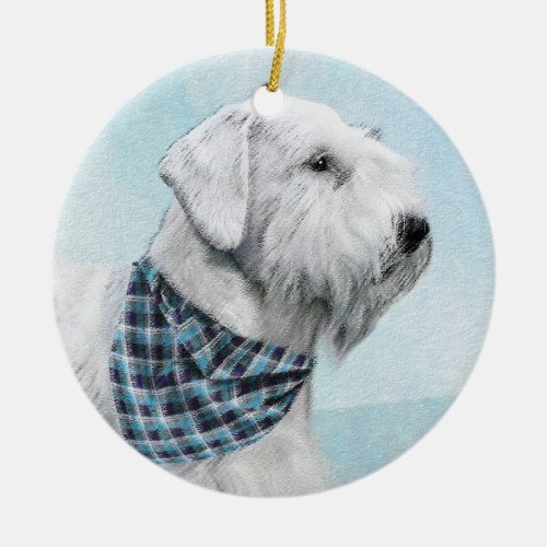 Sealyham Terrier Painting _ Cute Original Dog Art Ceramic Ornament