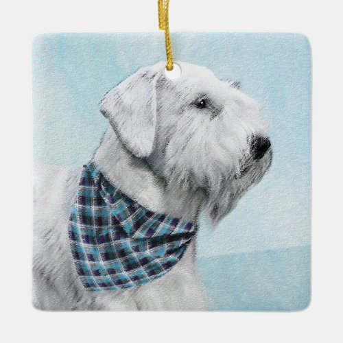 Sealyham Terrier Painting _ Cute Original Dog Art Ceramic Ornament