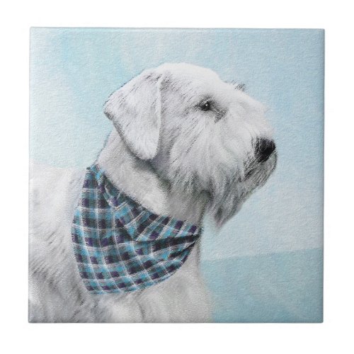 Sealyham Terrier Painting _ Cute Original Dog Art Ceramic Tile