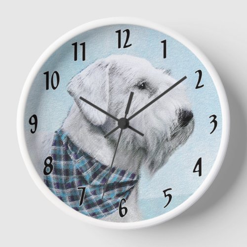 Sealyham Terrier Painting _ Cute Original Dog Art Clock