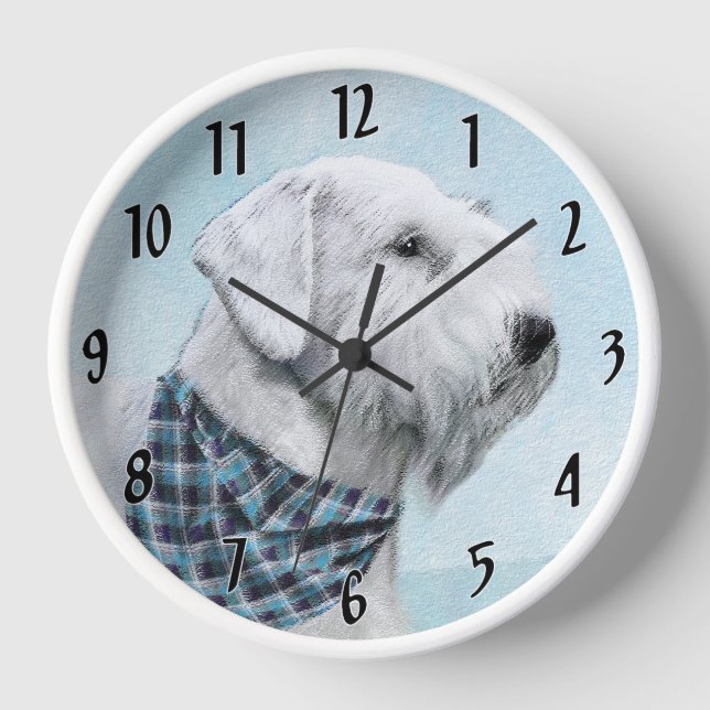 Sealyham Terrier Painting - Cute Original Dog Art Clock (Front)