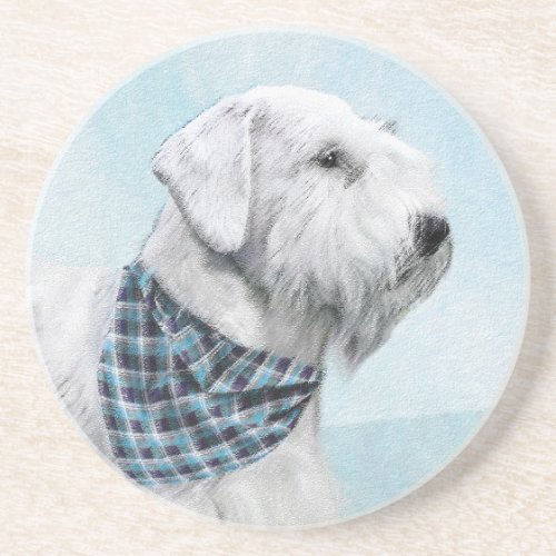 Sealyham Terrier Painting _ Cute Original Dog Art Coaster