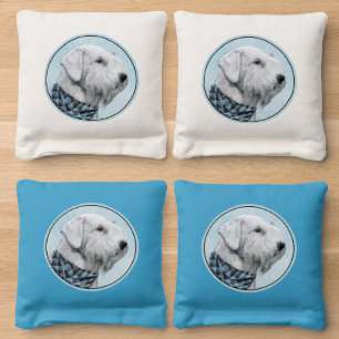 Sealyham Terrier Painting - Cute Original Dog Art Cornhole Bags