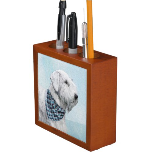 Sealyham Terrier Painting _ Cute Original Dog Art Desk Organizer