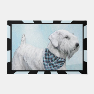 Sealyham Terrier Painting - Cute Original Dog Art Doormat