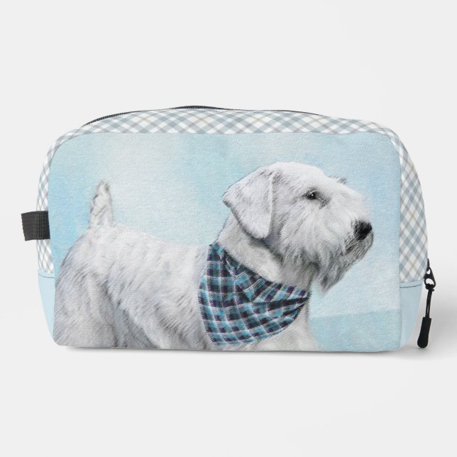 Sealyham Terrier Painting Cute Original Dog Art Dopp Kit (Front)