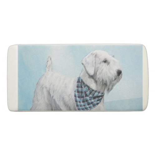 Sealyham Terrier Painting _ Cute Original Dog Art Eraser