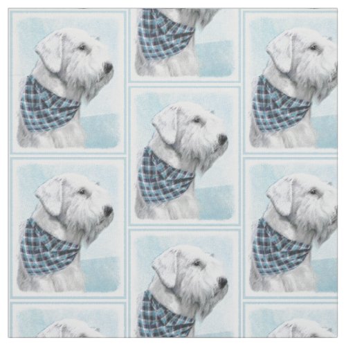 Sealyham Terrier Painting _ Cute Original Dog Art Fabric