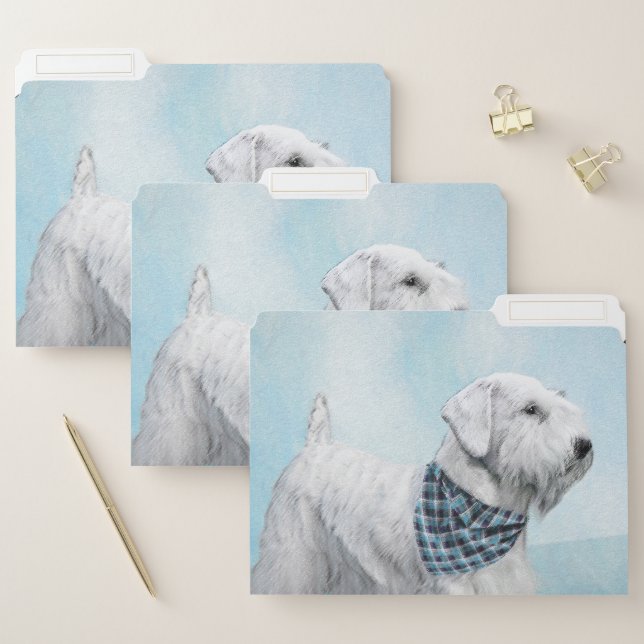 Sealyham Terrier Painting - Cute Original Dog Art File Folder (Set)