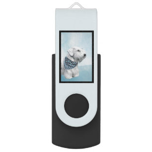 Sealyham Terrier Painting - Cute Original Dog Art Flash Drive