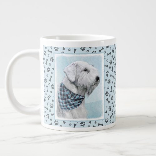 Sealyham Terrier Painting _ Cute Original Dog Art Giant Coffee Mug