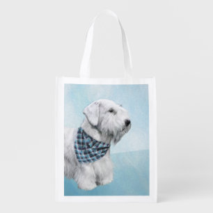 Sealyham Terrier Painting - Cute Original Dog Art Grocery Bag