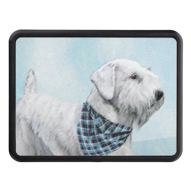 Sealyham Terrier Painting - Cute Original Dog Art Hitch Cover (Front)
