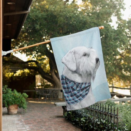 Sealyham Terrier Painting _ Cute Original Dog Art House Flag
