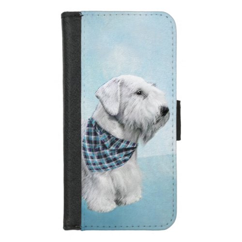 Sealyham Terrier Painting _ Cute Original Dog Art iPhone 87 Wallet Case