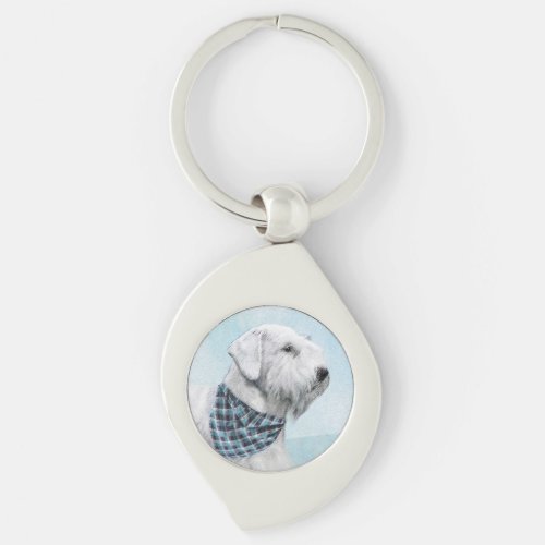 Sealyham Terrier Painting _ Cute Original Dog Art Keychain