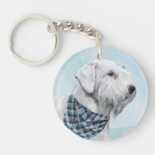 Sealyham Terrier Painting _ Cute Original Dog Art Keychain