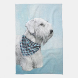 Sealyham Terrier Painting - Cute Original Dog Art Kitchen Towel