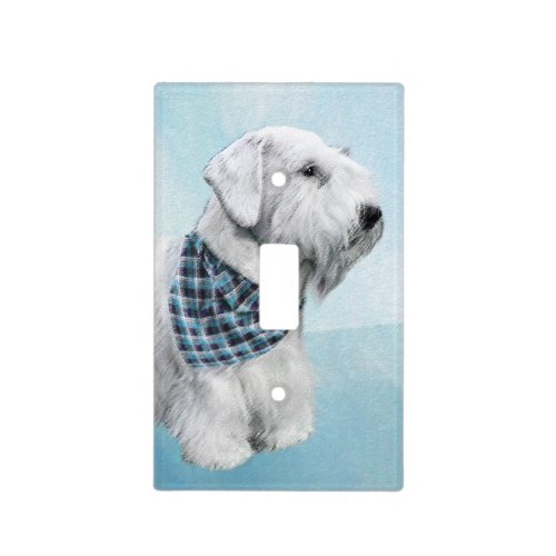 Sealyham Terrier Painting _ Cute Original Dog Art Light Switch Cover