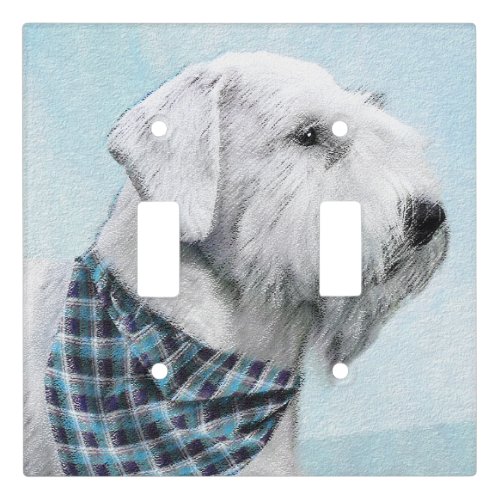 Sealyham Terrier Painting _ Cute Original Dog Art Light Switch Cover