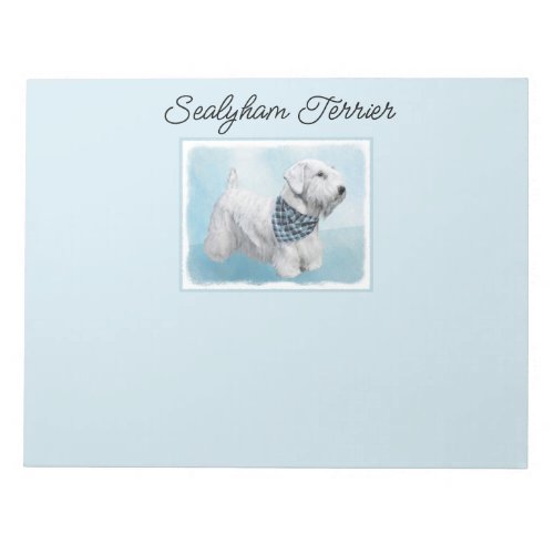 Sealyham Terrier Painting _ Cute Original Dog Art  Notepad