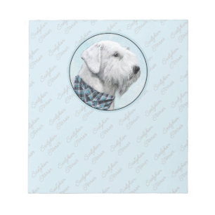 Sealyham Terrier Painting - Cute Original Dog Art Notepad