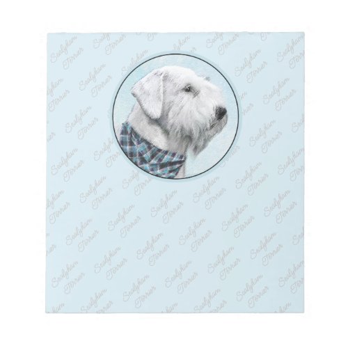 Sealyham Terrier Painting _ Cute Original Dog Art Notepad