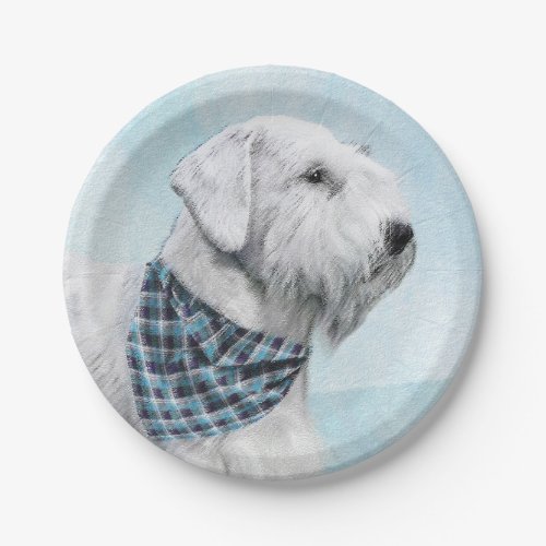 Sealyham Terrier Painting _ Cute Original Dog Art Paper Plates