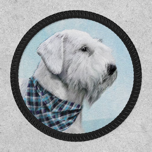 Sealyham Terrier Painting - Cute Original Dog Art Patch (Front)