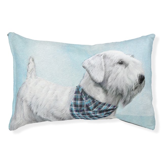 Sealyham Terrier Painting - Cute Original Dog Art Pet Bed (Front)