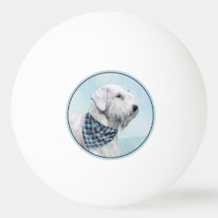 Sealyham Terrier Painting - Cute Original Dog Art Ping Pong Ball