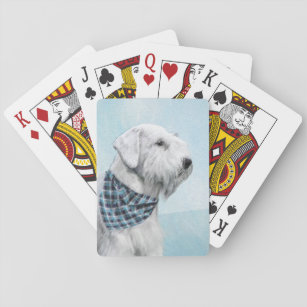 Sealyham Terrier Painting - Cute Original Dog Art Playing Cards