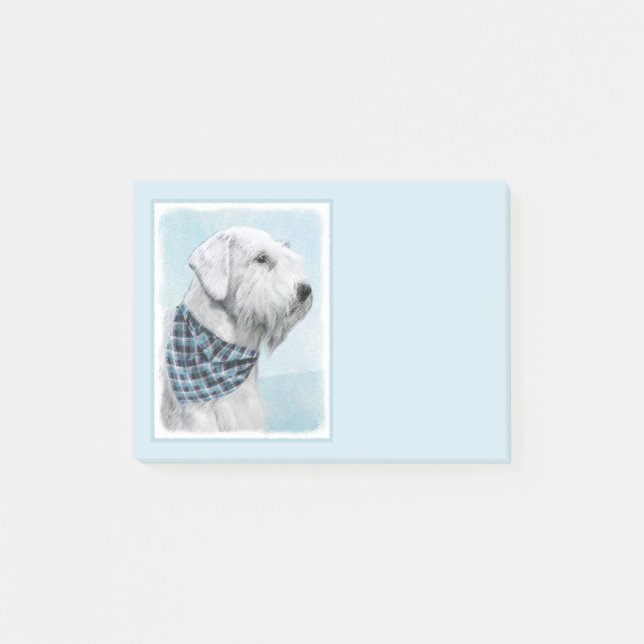Sealyham Terrier Painting - Cute Original Dog Art Post-it Notes (Front)