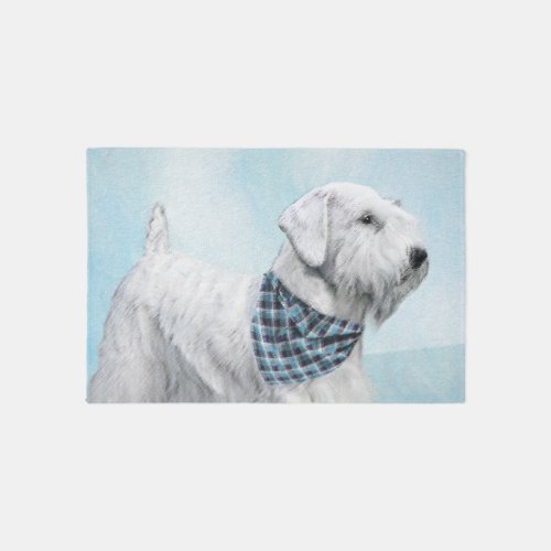 Sealyham Terrier Painting _ Cute Original Dog Art Rug