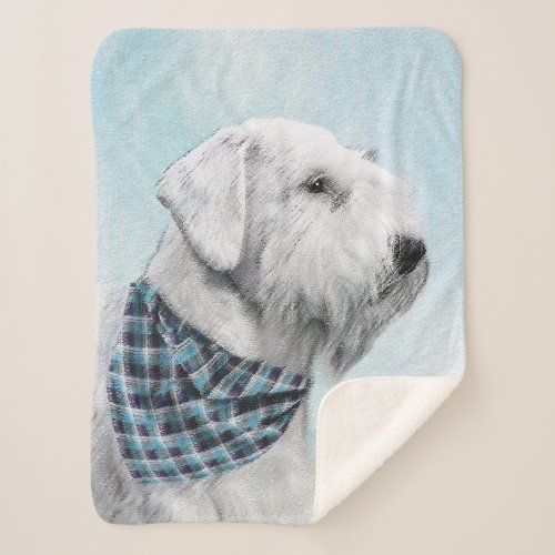 Sealyham Terrier Painting _ Cute Original Dog Art Sherpa Blanket